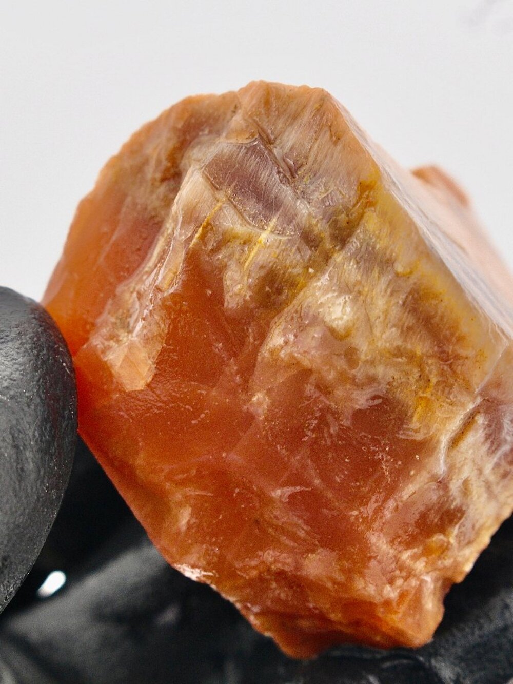 Peach Moonstone Flash Raw Rough Stone Crystal Natural Rock Gem Healing 51.6g
